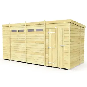 DIY Sheds 14x6 Pent Security Shed - Single Door