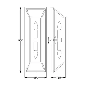 Elstead Fulton 2 Light Indoor Wall Light Bronze, E14