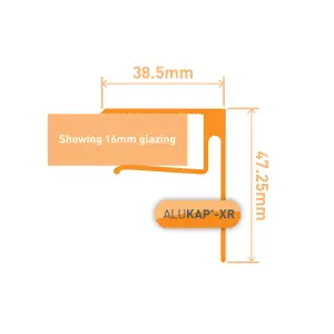 Alukap AKX116W White 16mm Endstop (W)40mm (T)50mm