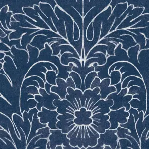 Laura Ashley Silchester Blue Contemporary Smooth Wallpaper