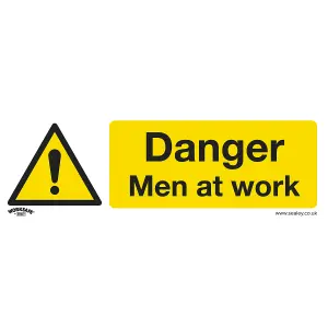 Sealey Warning Safety Sign Danger Men At Work Self-Adhesive Vinyl x10 SS46V10