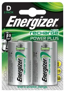 ENERGIZER - NiMH Rechargeable D Batteries 2500mAh - 2 Pack