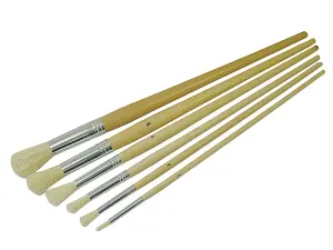 Faithfull 75Q0191 Round Fitch Brush Set 6 Piece FAIPBFITRPK