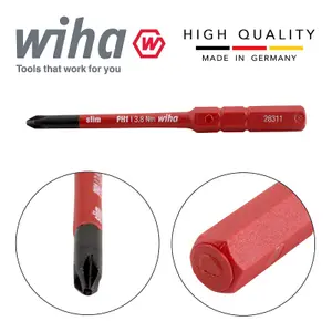 Wiha Slimbit Screwdriver Phillips PH1 Head 75mm 1000v VDE Electrician 34583