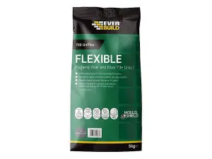 Everbuild UNIFLEX5ANTH 730 Uniflex Hygienic Tile Grout Anthracite 5kg EVBFLEX5ANTH