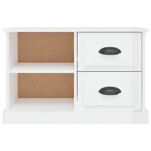 Berkfield TV Cabinet High Gloss White 73x35.5x47.5 cm Engineered Wood