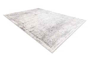 DISTIN 0200A grey / light grey / white modern carpet - Rhombuses, fram 160x230 cm