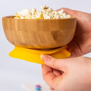 Tiny Dining - Children's Bamboo Suction Bowl - Yellow