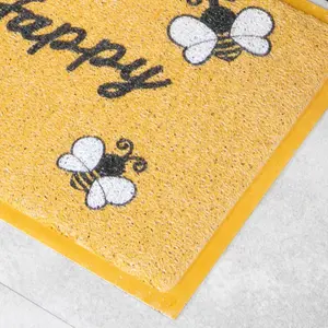 Bee Happy Minday W40 x L70 cm Non-Slip Indoor Outdoor Door Mat