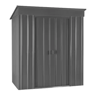 8 x 4 Pent Metal Garden Shed - Anthracite Grey (8ft x 4ft / 8' x 4' / 2.4m x 1.2m)