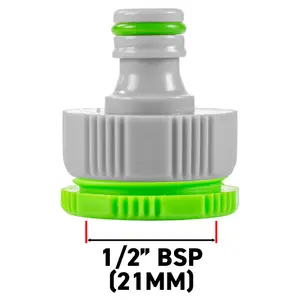 garden watering outdoor tap threaded adaptor to fit 1/2" bsp or 3/4" bsp tap,universal hose connection