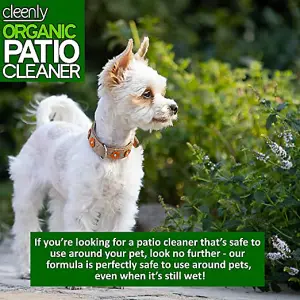 Cleenly Organic Patio Cleaner - For Patios, Driveways, Paths & More - Contains no Bleach or Harsh Chemicals 15L