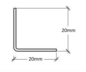 ILCOM decorative profile Li 20mm x 2440mm x 0.6mm Black Polished Stainless Steel