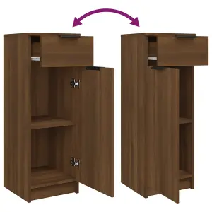 Berkfield 4 Piece Bathroom Cabinet Set Brown Oak Engineered Wood