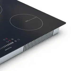 Premium 77cm 7200W 4 Zone Electric Induction Hob with Touch Control in Sleek Black Glass