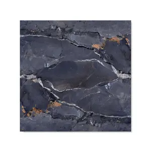 Polished Slate Grey Quartz Effect Premium Glass Kitchen Splashback W700mm x H750mm