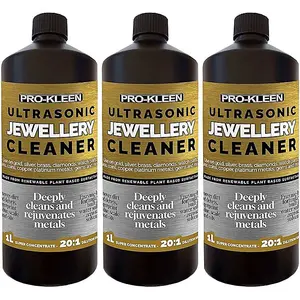 Pro-Kleen Ultrasonic Jewellery Cleaner Solution 3 Litre Concentrated Fluid For Ultrasonic Machines - Removes Oils, Scale, Dirt