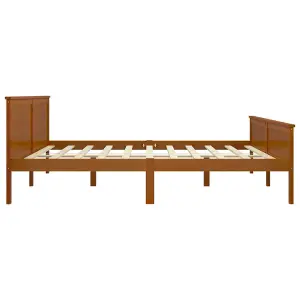 Berkfield Bed Frame Honey Brown Solid Wood Pine 200x200 cm