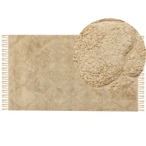 Cotton Area Rug 80 x 150 cm Beige SANLIURFA