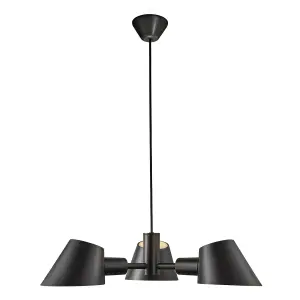 Nordlux Stay Multi Arm Pendant Ceiling Light Black E27