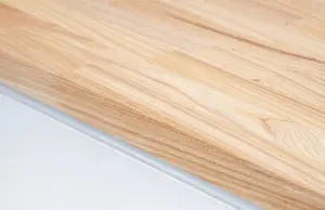 Solid Ash Wood Worktop 2M x 635mm x 40mm - Premium Real Wooden Timber Kitchen Countertop