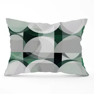 Geometric Grey Green Cushions 33cm x 48cm