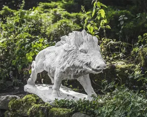 Large wild boar stone  Garden statue