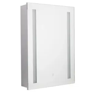 Wall LED Bathroom Mirror Cabinet Lighting with Touch Control Switch and Shaver Socket 450 x 600 mm