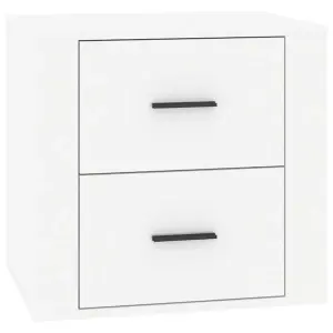 Berkfield Bedside Cabinet High Gloss White 50x39x47 cm