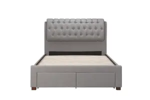 Birlea Valentino Double Bed Grey