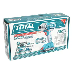 Total Li-Ion 20V Impact Driver (with 2 x Batteries & Charger) - TIRLI2002