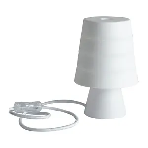 Luminosa DRUM Table Lamp with Round Tapered Shade White 13x20cm