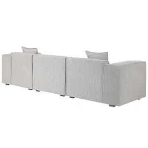 Corner Sofa DOLVA Light Beige Fabric Left Hand