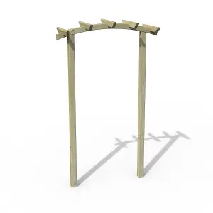 Forest Garden Hanbury dome top European softwood Arch (H) 218.3cm x (W) 134cm