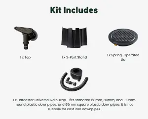 Harcostar 114 Litre Water Butt Kit