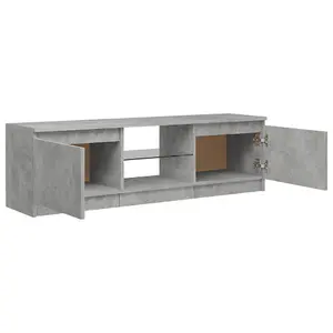 Berkfield TV Cabinet with LED Lights Concrete Grey 120x30x35.5 cm