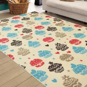 Texas Cupcakes Design Area Rug for Cozy Interiors