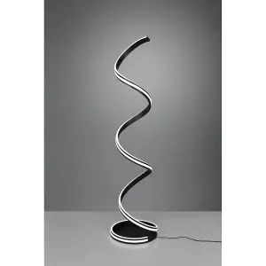 Luminosa Nuria Modern LED Integrated Floor Lamp Black Matt 2300-3000-4000K with Footswitch - UK Stock