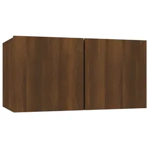 Berkfield 5 Piece TV Cabinet Set Brown Oak Engineered Wood