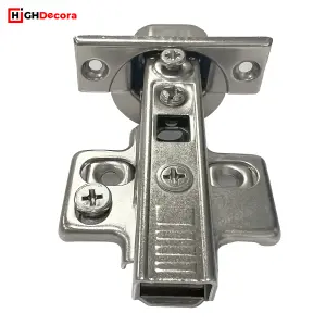 Soft Close Full Overlay Cabinet Door Hinges, 110 Degree, Nickel Plated, 35mm, 4D Adjustment, 2 Pack