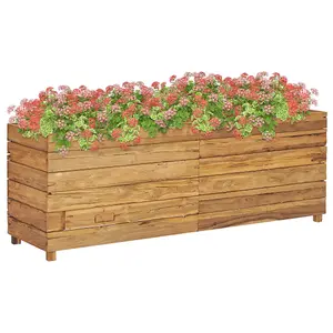 Berkfield Raised Bed 150x40x55 cm Recycled Teak and Steel