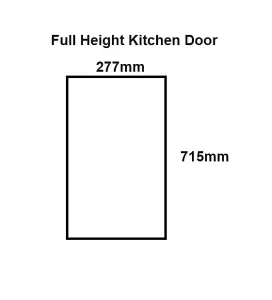 WTC Cashmere Gloss Vogue Lacquered Finish 715mm X 277mm  Slab Style Full Height Kitchen Corner Door Fascia Undrilled