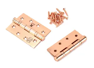 From The Anvil Polished Bronze 4 Inch Ball Bearing Butt Hinge (pair) ss