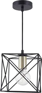 Lighting123 Geosphere Pendant Ceiling Light Black for Living Room/Dining Room/Office/Study/Work