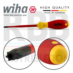 Wiha Torx Screwdriver T27H SlimFix Fit SoftFinish VDE Electrician Security 41145