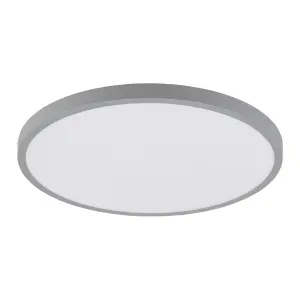 Wall / Ceiling Light Silver 400mm Round Surface Mounted 25W LED 3000K