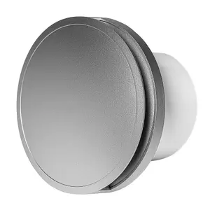 Silent Round Bathroom Extractor Fan 125mm / 5" with Satin Front Cover