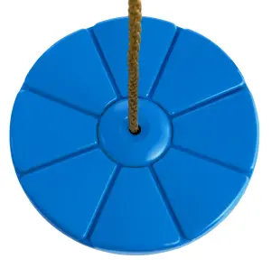 Swingan - Cool Disc Swing with Adjustable Rope - Fully Assembled - Blue