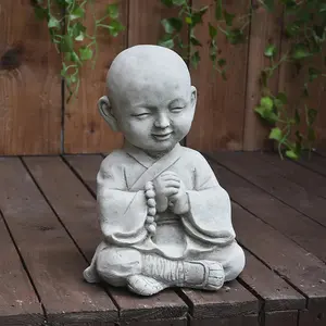 Small Sitting Monk Garden Ornament