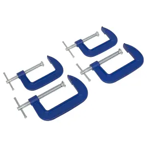 Sealey G-Clamp Set 75mm & 100mm - 4pc AK6003SET